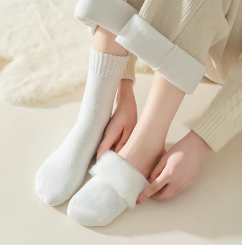 Wollsocken für Damen, 3 Paar — flauschig, warm und ultr weich