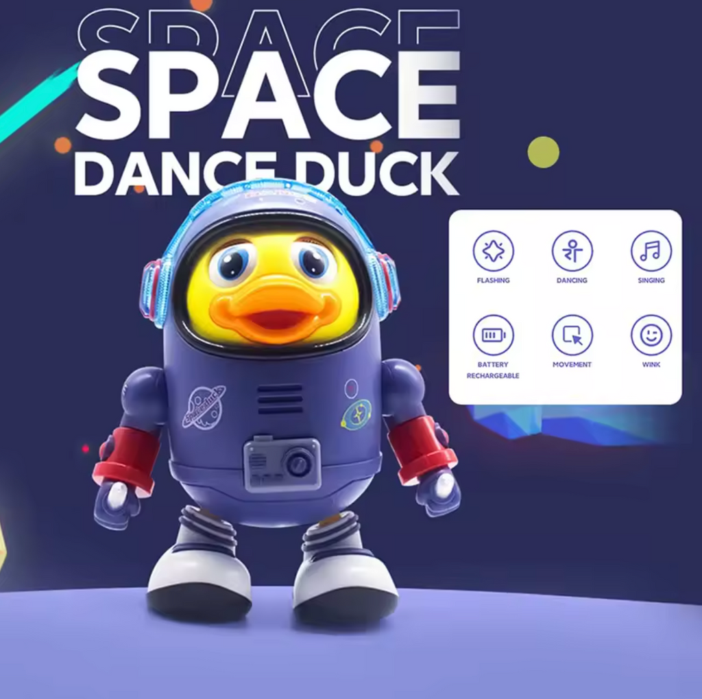 Jouet musical pour bébé Space Duck — Lumières dansantes et musique dynamique