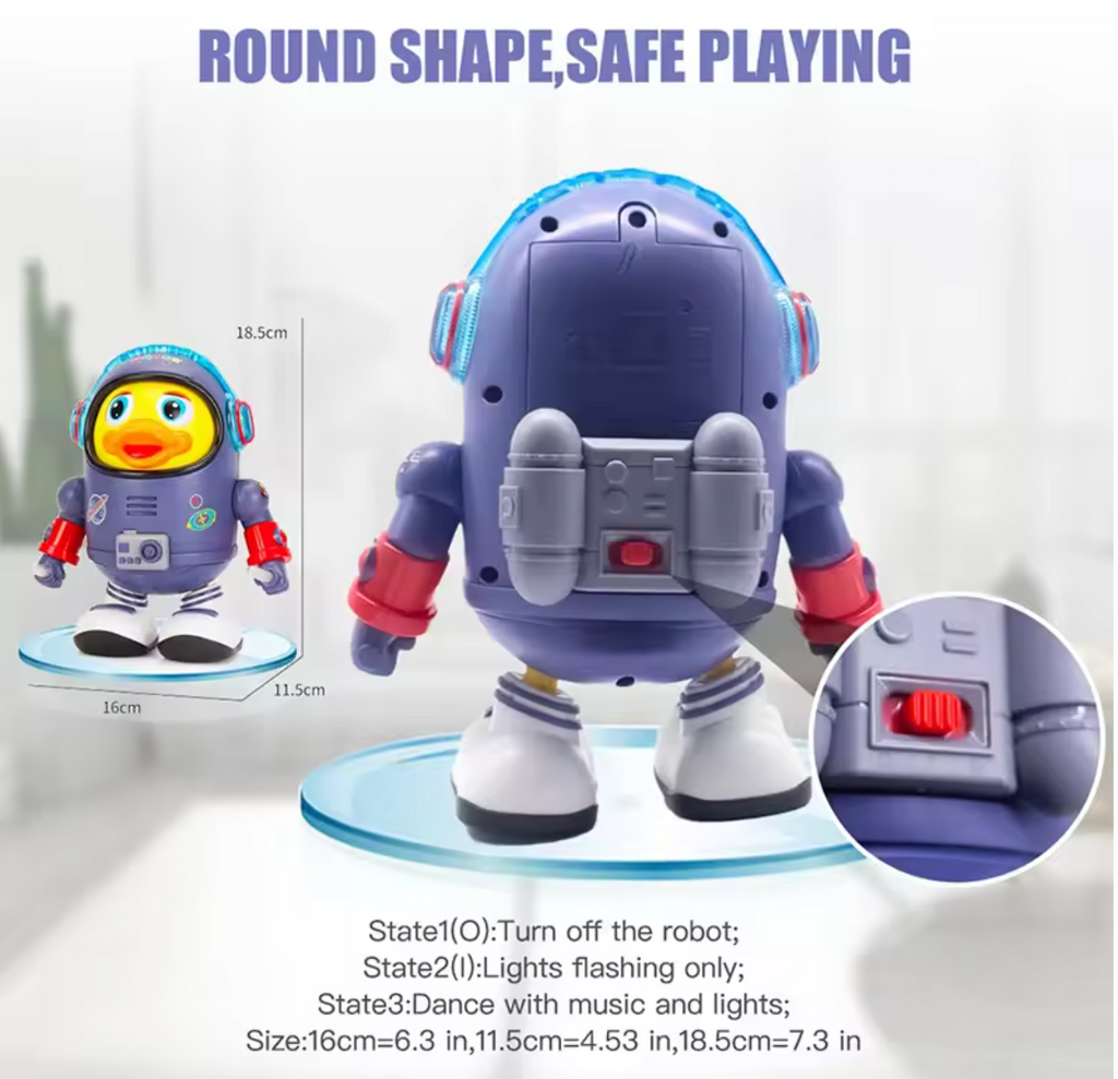Jouet musical pour bébé Space Duck — Lumières dansantes et musique dynamique