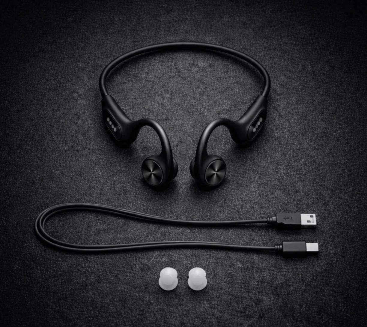 Auriculares impermeáveis HydroBeat — Aderência segura, áudio de elevada nitidez
