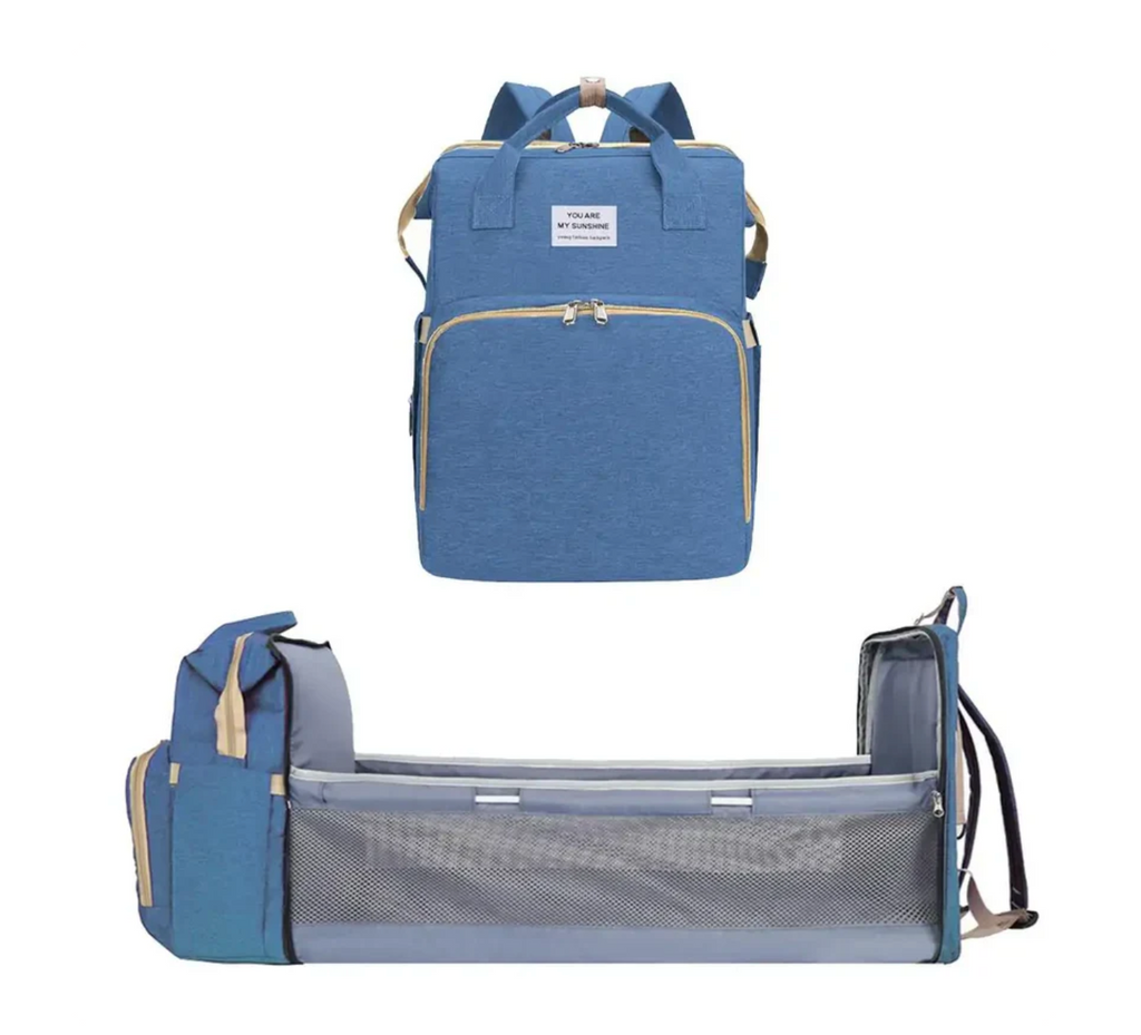 BabyNest Bag 3-in-1 Diaper Bag — Portable Baby Bed, USB Port