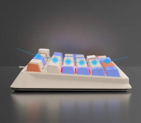 Clavier de jeu LUNA K82 à 94 touches RGB — filaire, éclairage arc-en-ciel, molette de volume