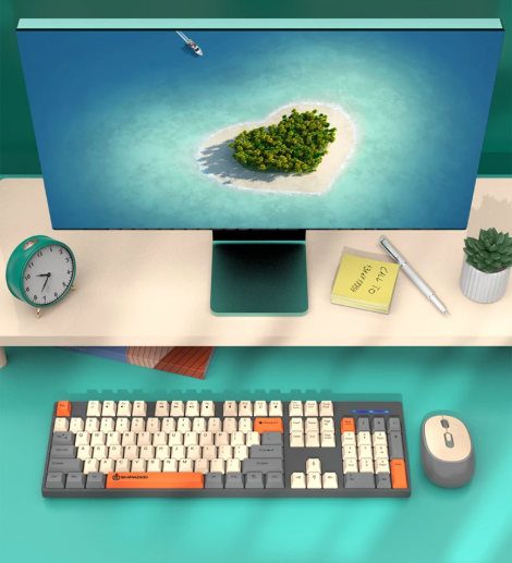Set de teclado y ratón inalámbricos Sara — teclado numérico USB silencioso de 2,4GHz