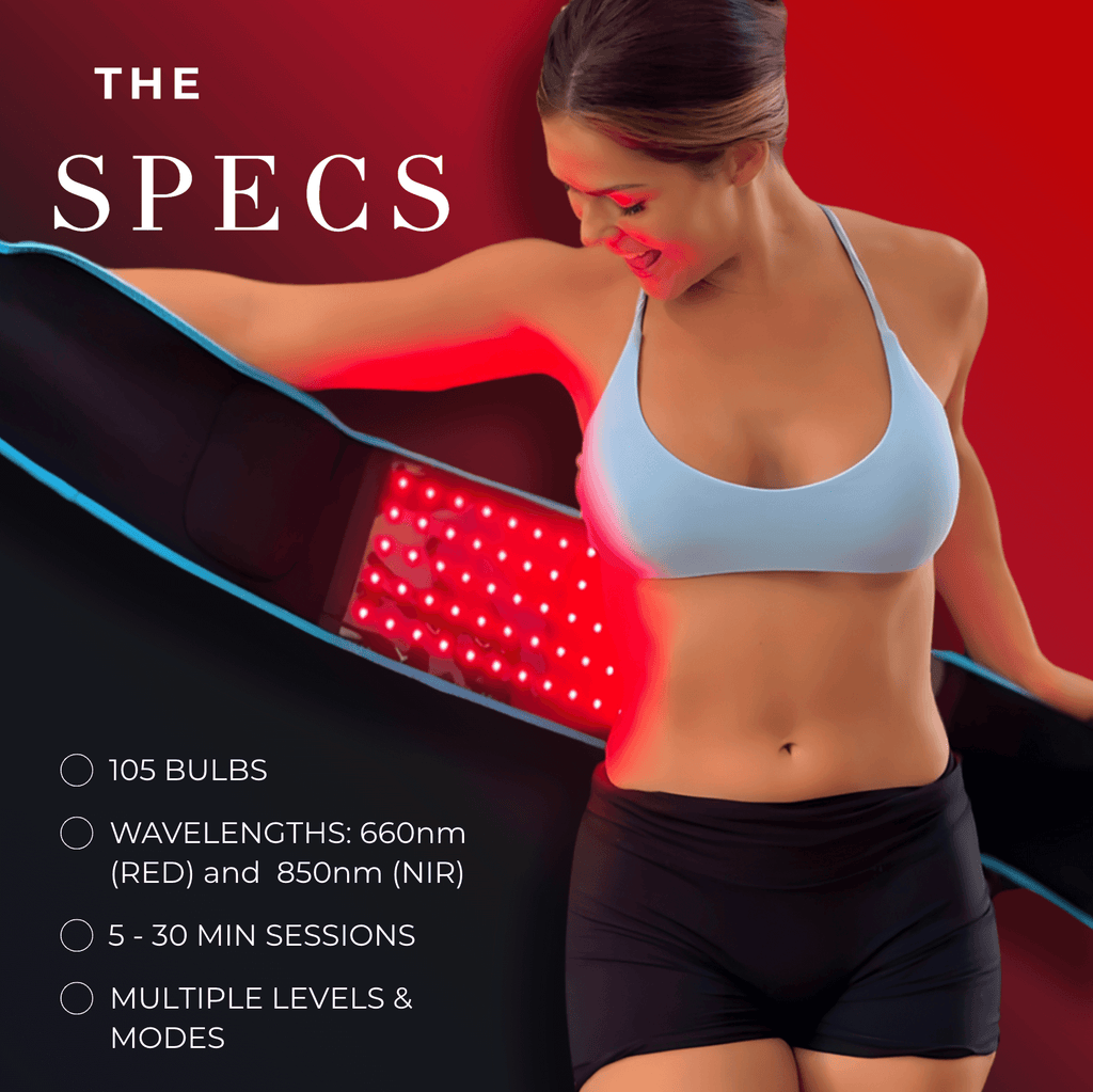 Red Light Therapy Belt — 660nm Red and 850nm Near-Infrared