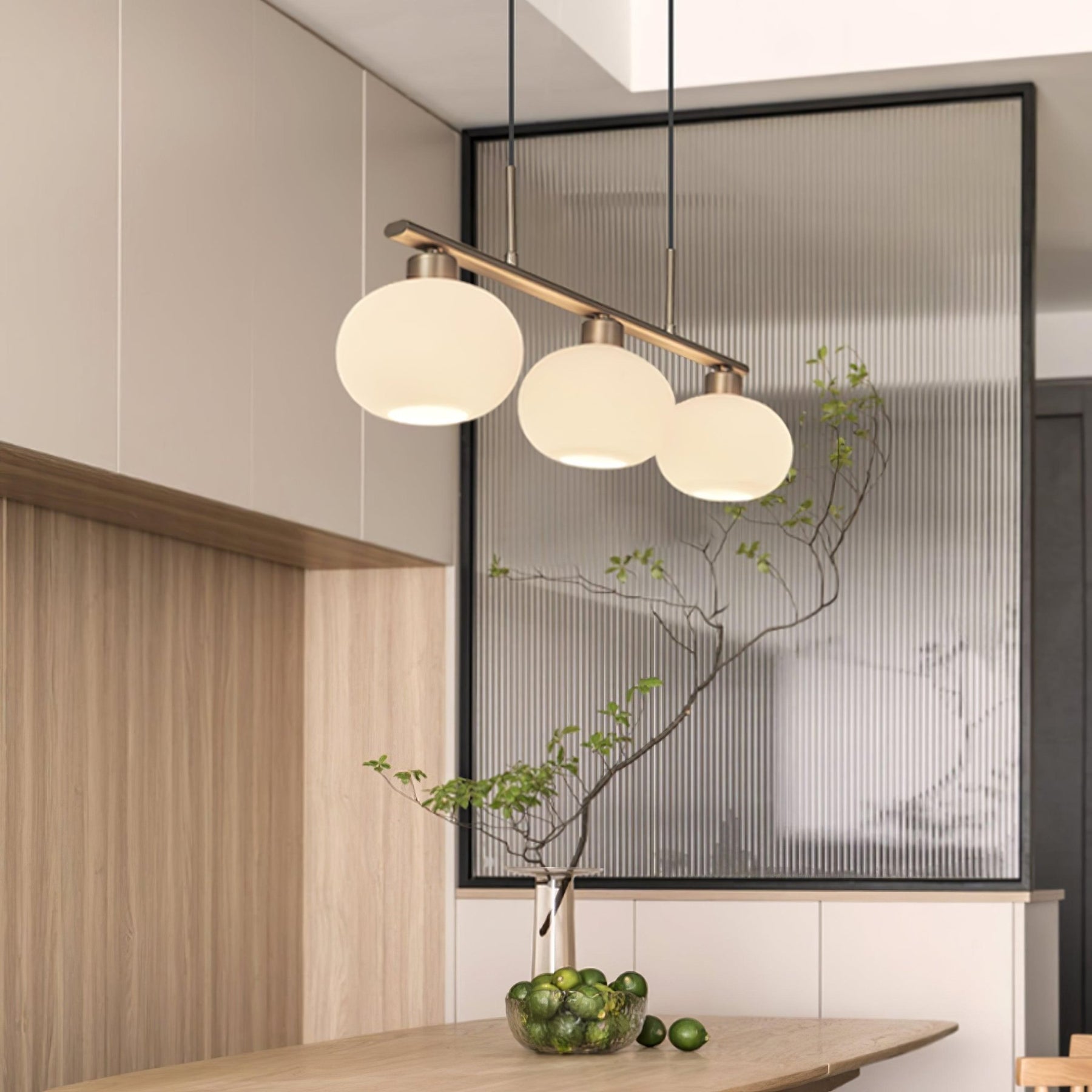 Astrae elegante Glas Pendelleuchte für moderne Küchenräume