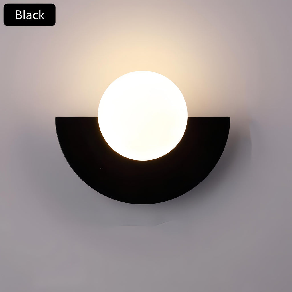 Applique murale LED semi-circulaire Aurelia Nordic — Lumière douce, six finitions colorées