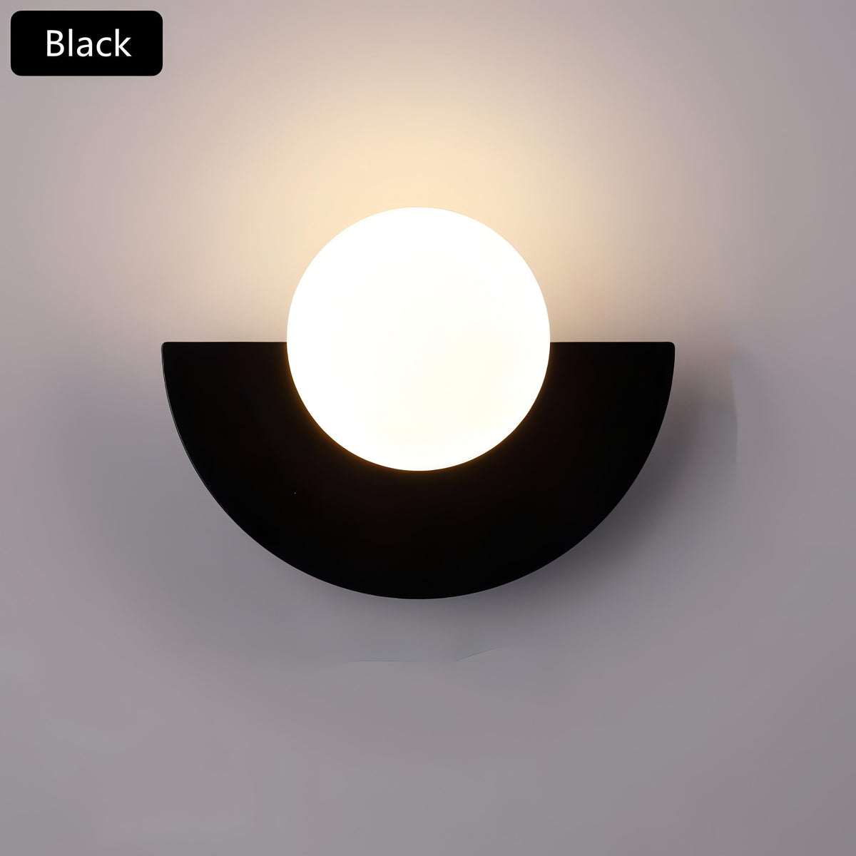 Applique murale LED semi-circulaire Aurelia Nordic — Lumière douce, six finitions colorées