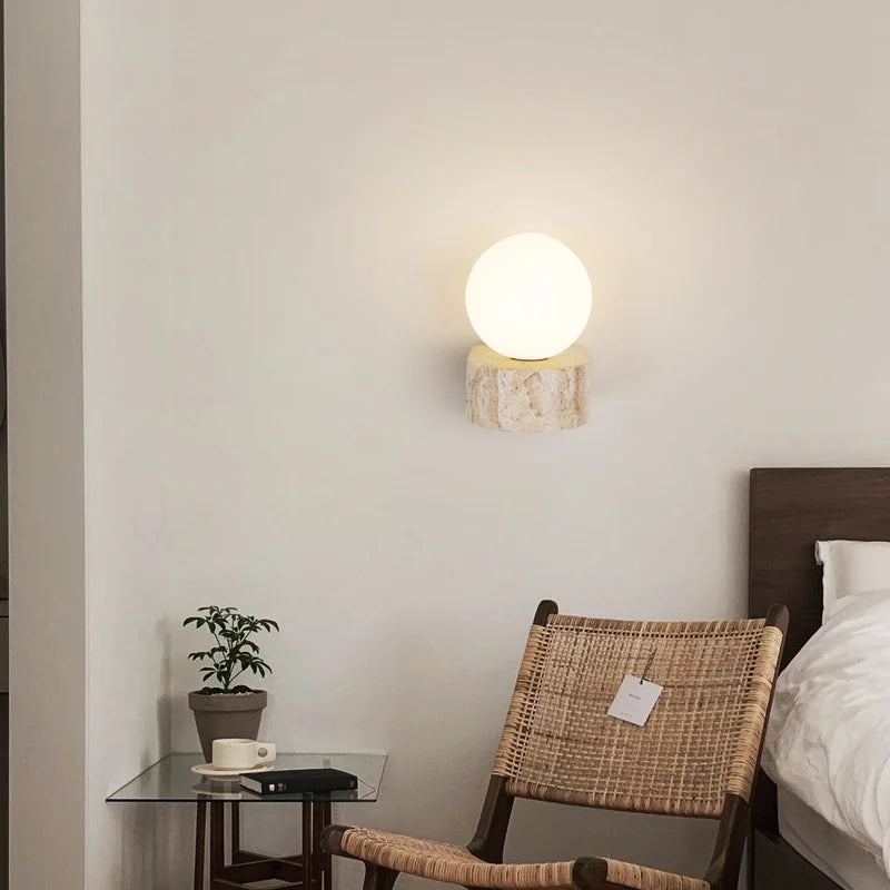 Moderne japansk LED-væglampe - retrodesign, varmt lys