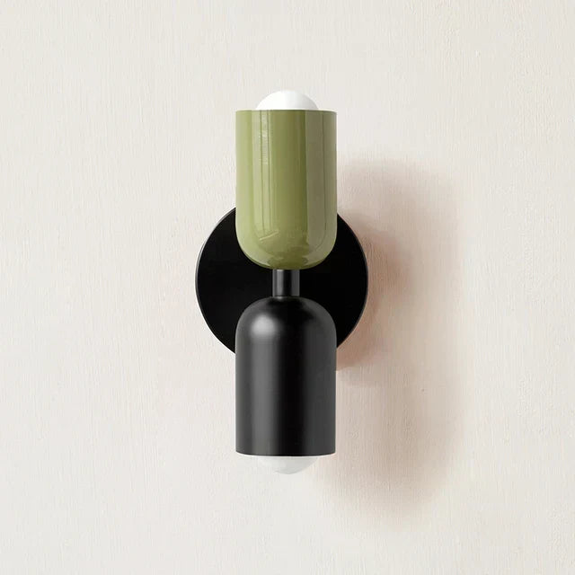 Applique da parete nordica minimalista a doppia luce — illuminazione verso l'alto e verso il basso