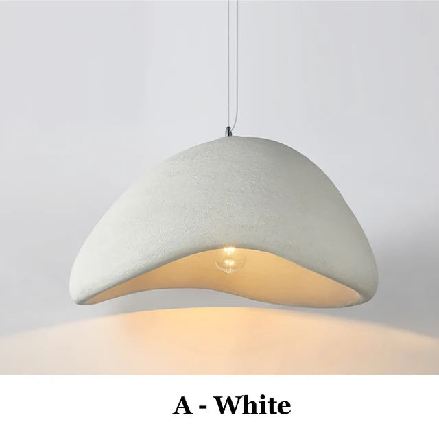 Lámpara colgante LED moderna de estilo nórdico wabi-sabi - Iluminación colgante ajustable para cocina, comedor y sala de estar