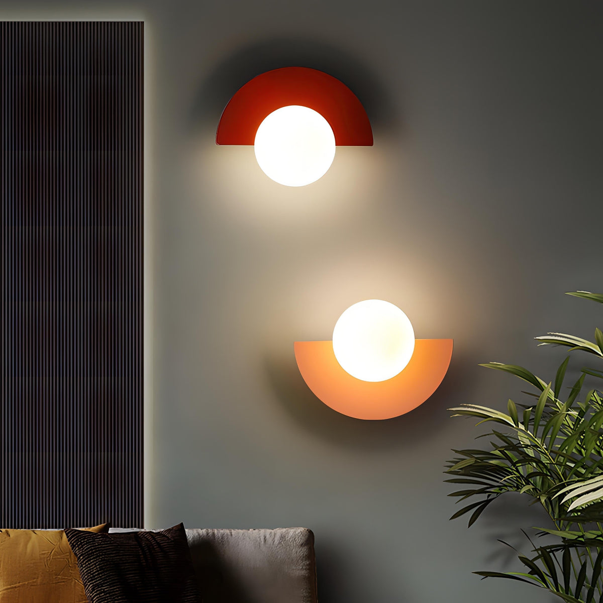 مصباح حائط LED نصف دائري بالطراز الشمالي Aurelia — إضاءة ناعمة، ستة تشطيبات لونية