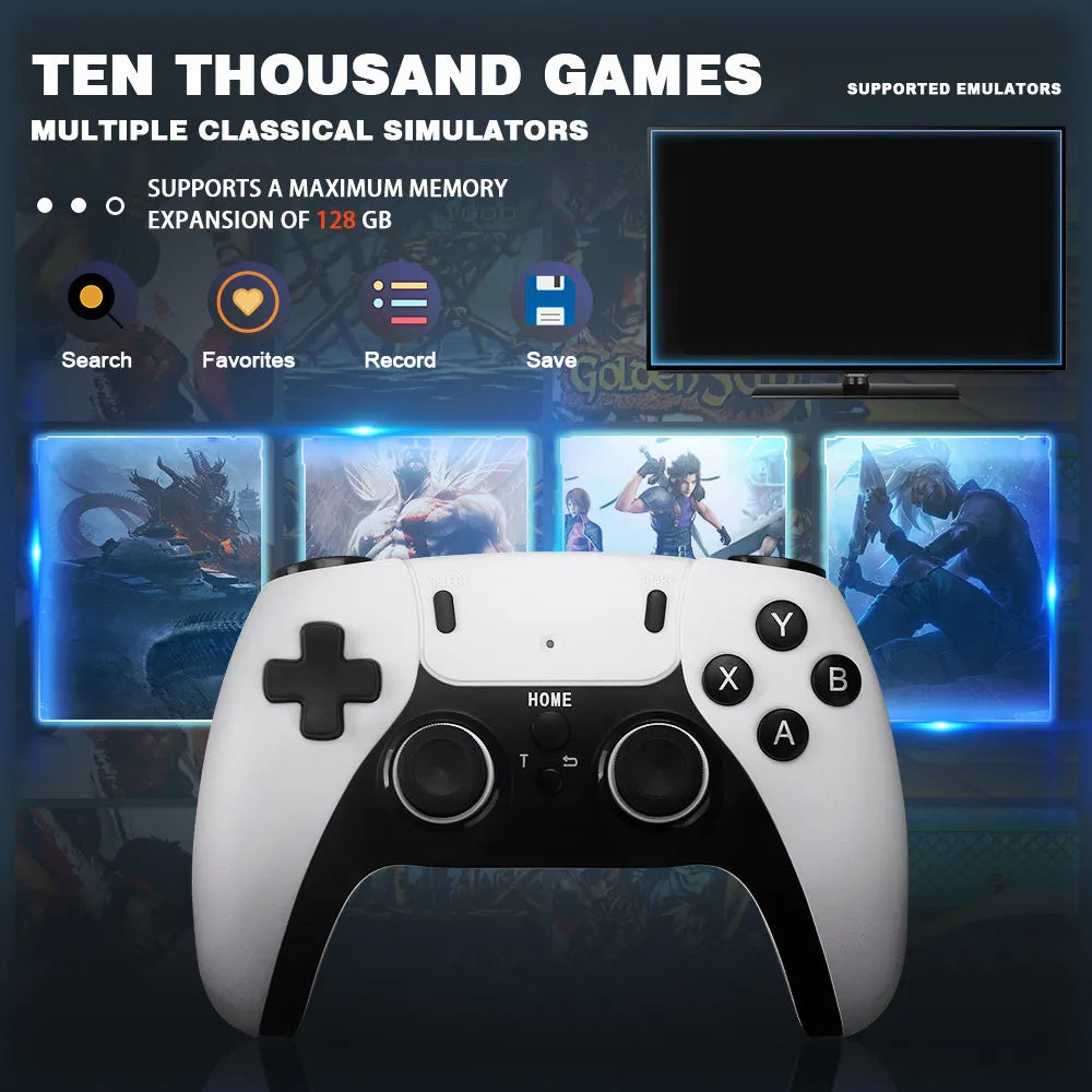 Game Stick 4k PRO - meer dan 20.000 games, 2 PS5-controllers