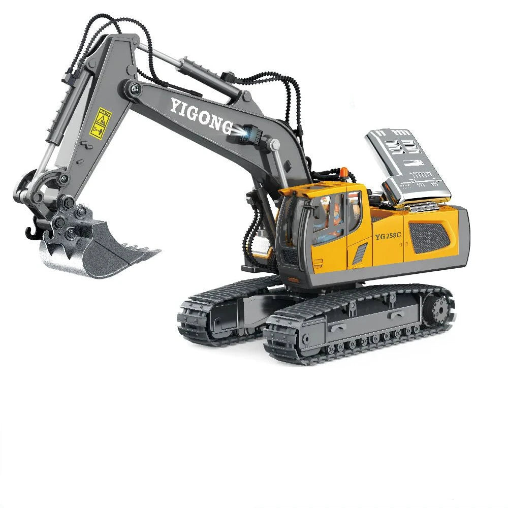 MegaMight RC Excavator — 1/20 Scale, 11-Channel Control