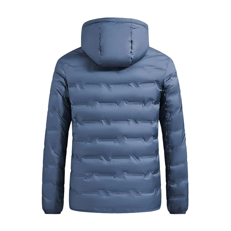 Nolan Herren-Parka mit Kapuze und weißer Entendaune — Wind- und wasserdicht