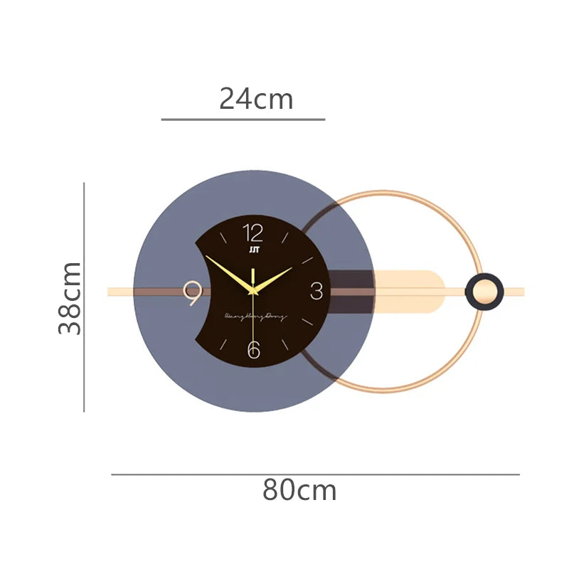 Double-Layer Ring Wall Clock — Modern Hanging Timepiece