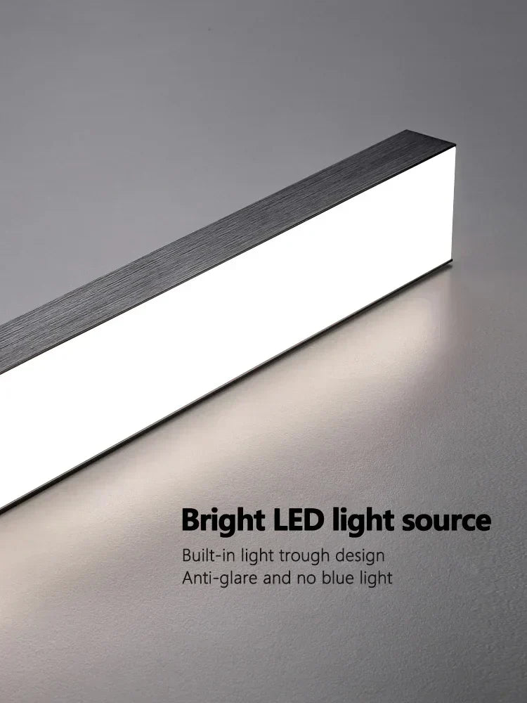 Schlichte LED-Pendelleuchten — verstellbare lange Stange, warmes Licht