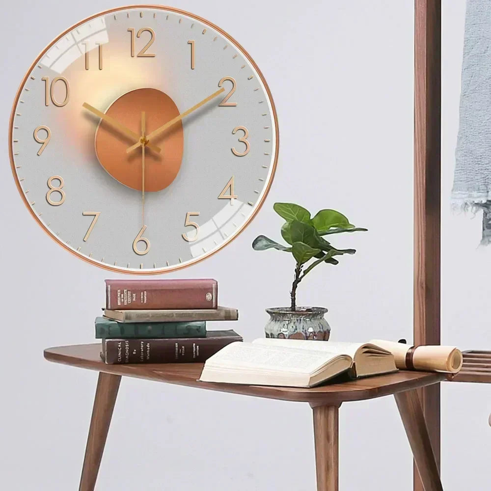 Horloge murale classique silencieuse Avelon — Mouvement sans tic-tac, une seule pile AA