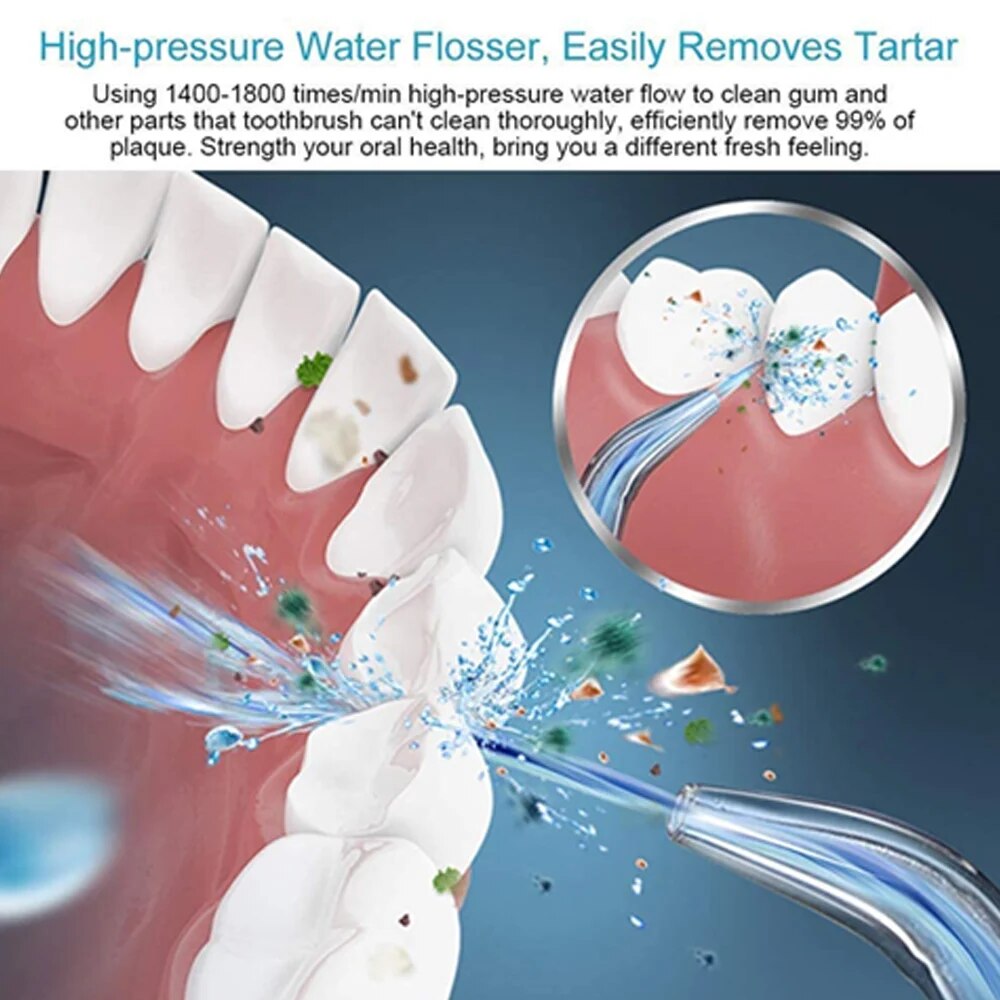 Cordless 4-in-1 Dental Water Flosser — 4 Jet Tips