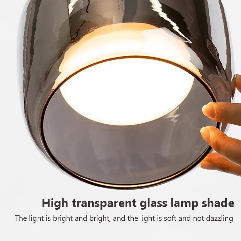 Nordisk LED-pendellampe i glas — moderne luksusbelysning