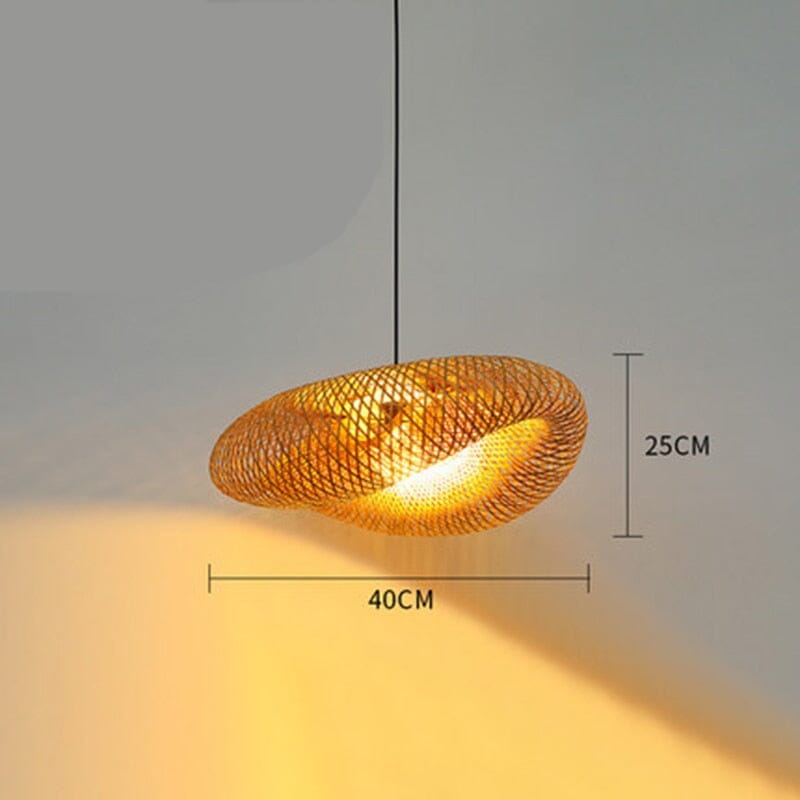 Russel retro hanglamp van bamboe - moderne hanglamp