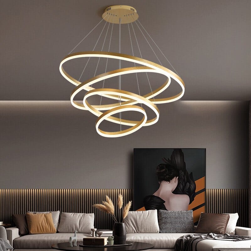 Candeeiro de teto de argolas LED Olympus — disponível com 3 ou 6 argolas