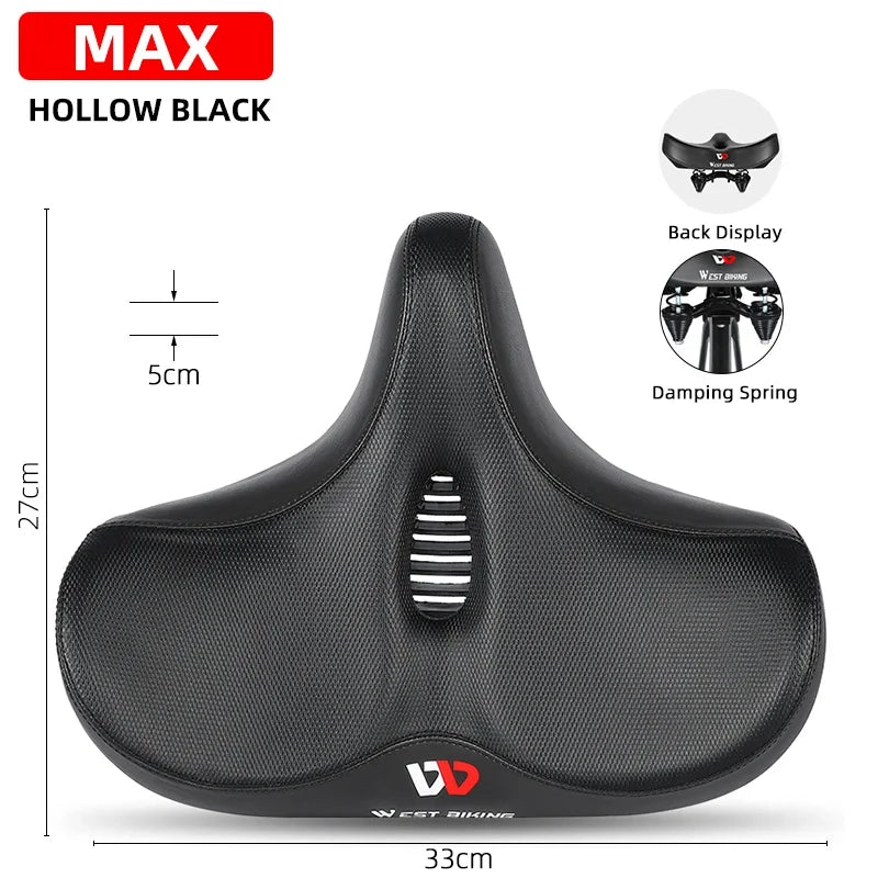 מושב אופניים ארגונומי רחב WEST BIKING ל-MTB, אופניים חשמליים ואופניים עירוניים