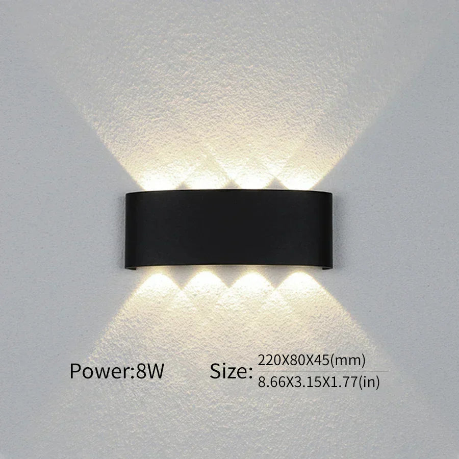 Applique murale LED moderne étanche, options de 2W à 10W