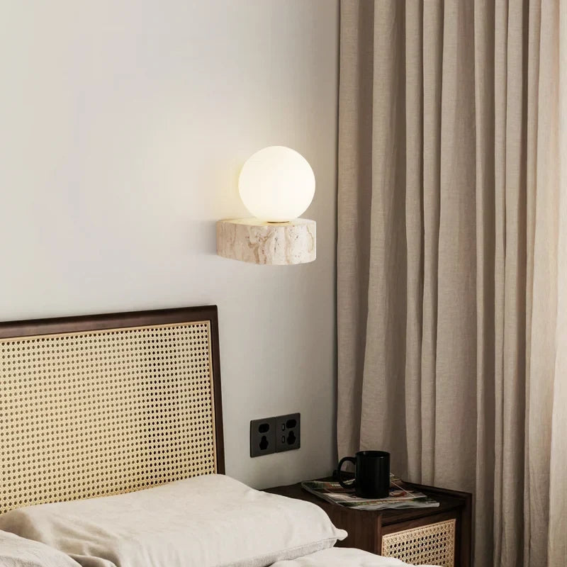 Moderne japansk LED-væglampe - retrodesign, varmt lys