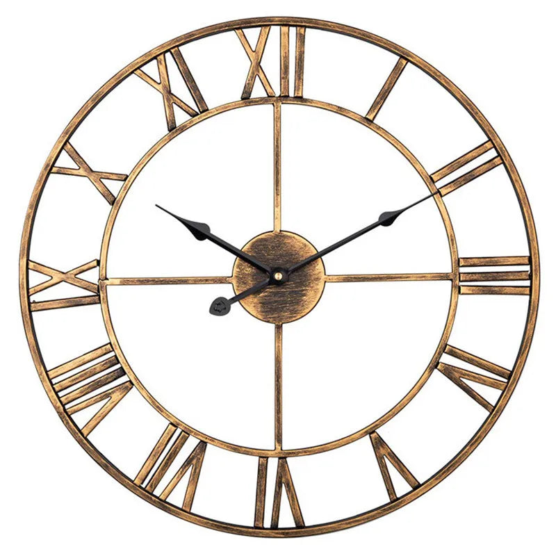 Contemporary Wall Clock With 3D Display Of Roman Numerals For Modern Home Decor