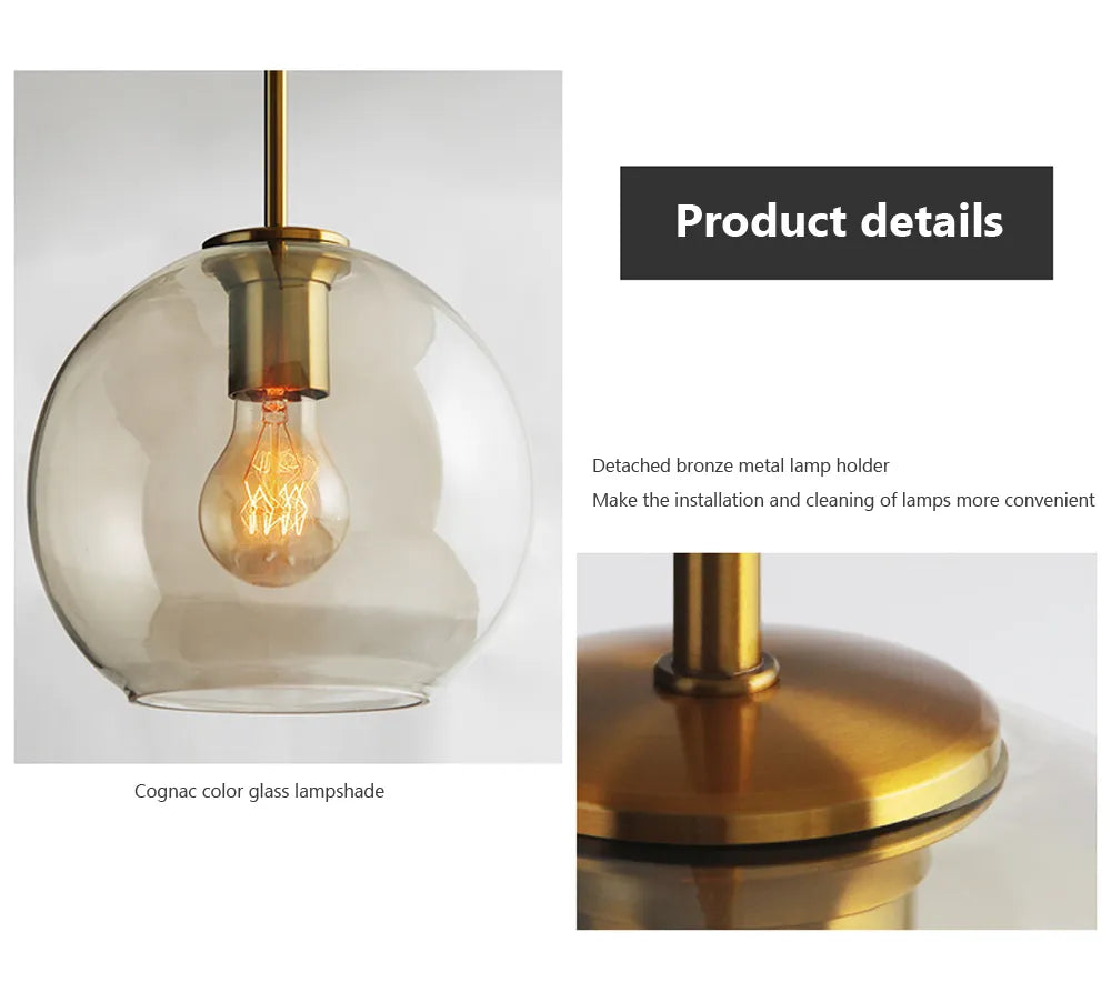 Industriële Nordic hanglamp van glas en led - modern luxearmatuur