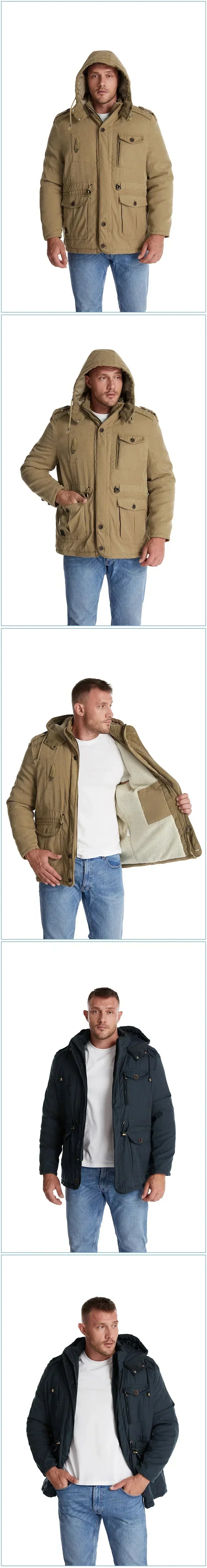 Parka d’hiver à capuche pour homme — Chaud, coupe-vent et imperméable
