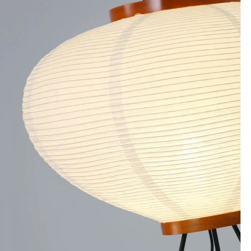 LumiNook Floor Lamp With Rice Paper Soft Glow In Wabi Sabi Style