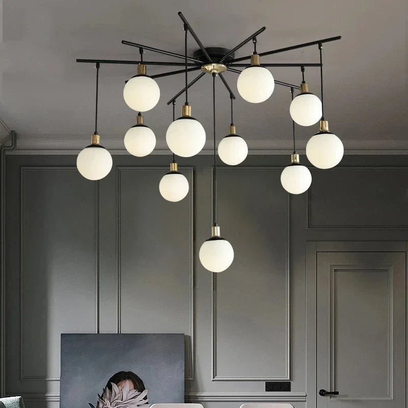 Virelle LED Glass Chandelier With Postmodern Style For Living Room