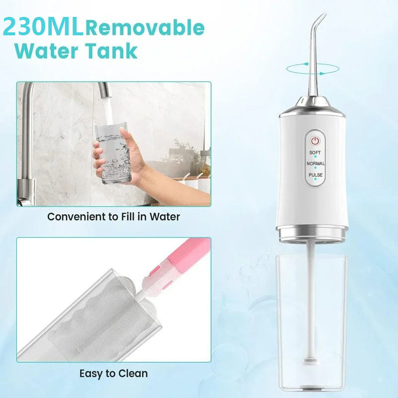 Hydropulseur dentaire sans fil - irrigateur portable rechargeable pour un nettoyage en profondeur