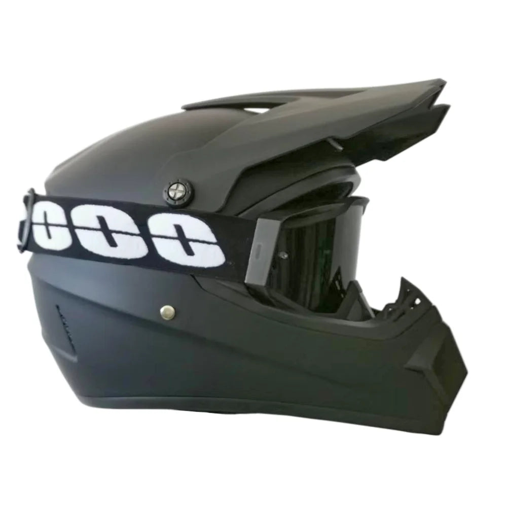 Kids Full-Face Motocross Helmet — Complete Set with Matching Goggles