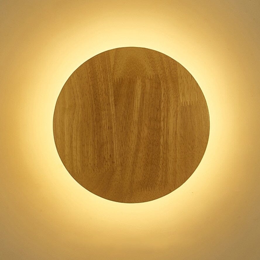 Elora Wooden Wall Light With LED For Hallways And Living Rooms