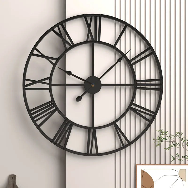 Contemporary Wall Clock With 3D Display Of Roman Numerals For Modern Home Decor