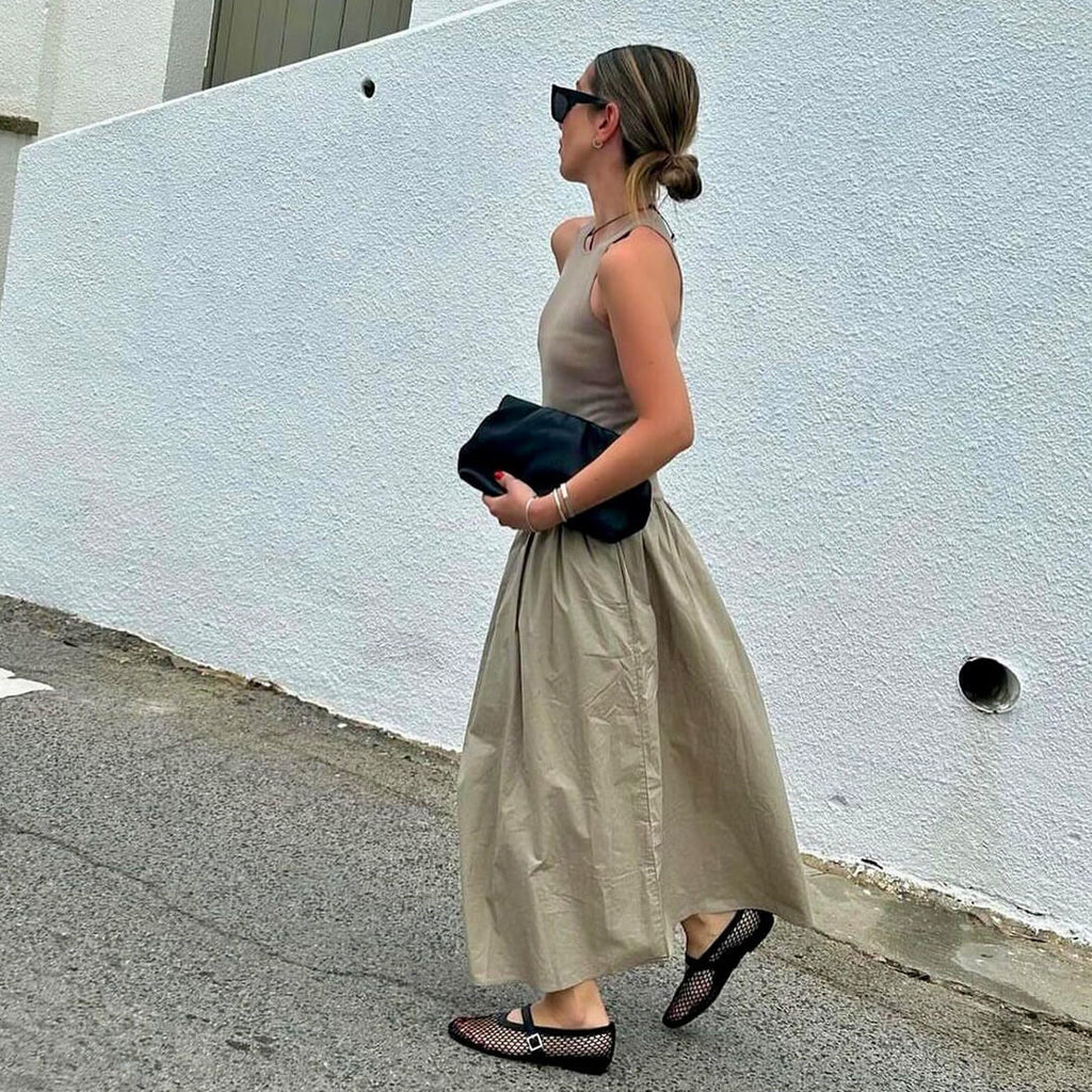 Women's Vegan Leather Ballerina Flats — Breathable & Lightweight Footwear