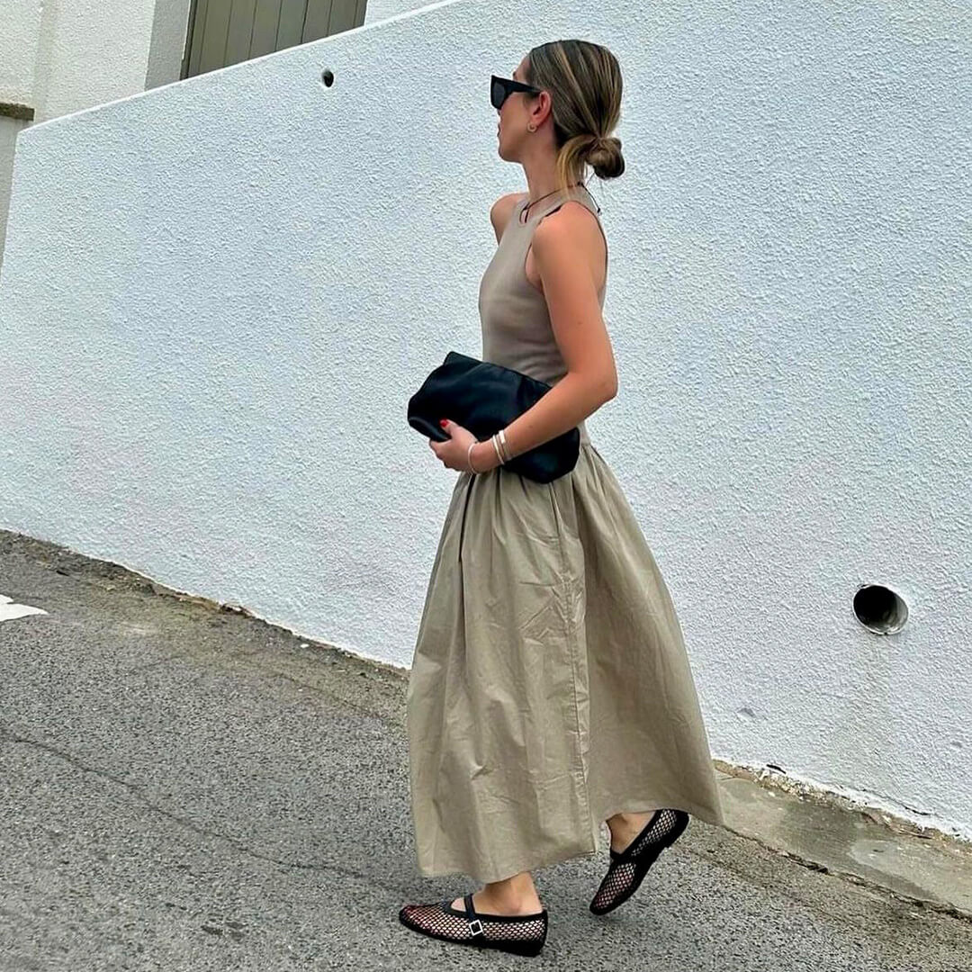 Women's Vegan Leather Ballerina Flats — Breathable & Lightweight Footwear
