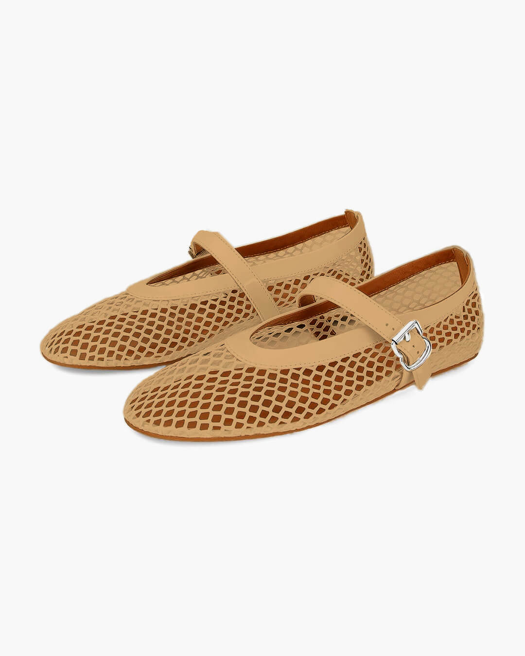 Women's Vegan Leather Ballerina Flats — Breathable & Lightweight Footwear