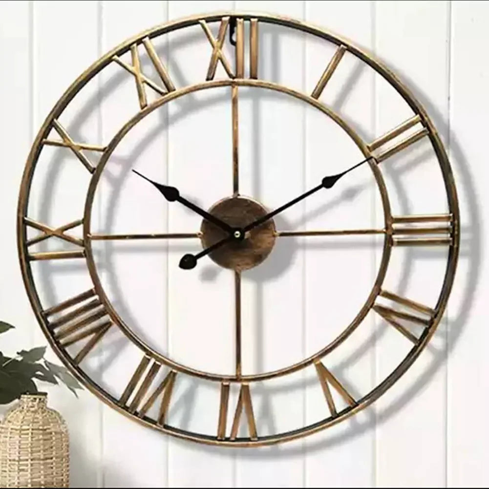 Contemporary Wall Clock With 3D Display Of Roman Numerals For Modern Home Decor