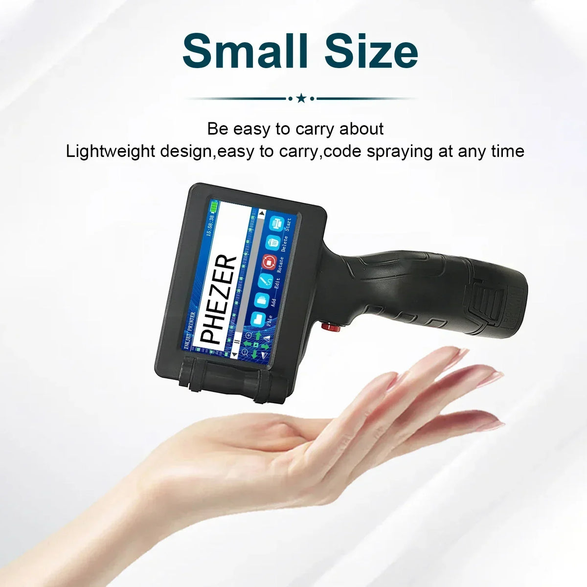 Tragbarer Handheld-Tintenstrahldrucker – Druck auf mehreren Oberflächen