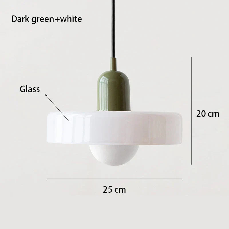 Lampadario retrò nordico in vetro — Lampada regolabile in altezza