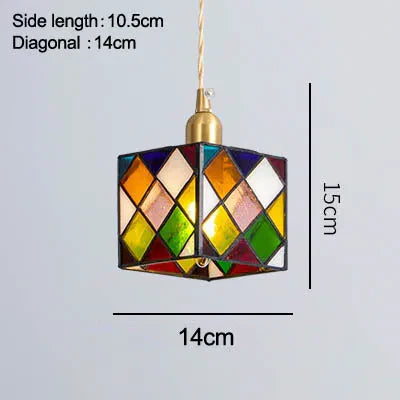 PrismCube Glass Pendant Light For Retro Style Home Decor