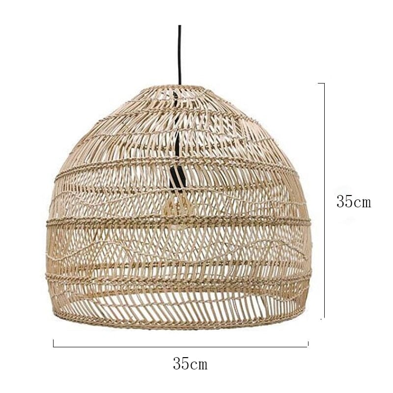 Zarela Rattan Pendant Lamp With LED Glow Adjustable Ceiling Light