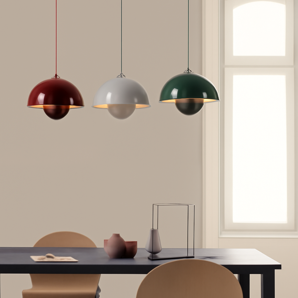 Halbrunder farbiger Kronleuchter — modernes skandinavisches Design
