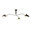 Mid-Century Modern Spider Ceiling Lamp — 3 Adjustable Brass Arms, Independent Articulation