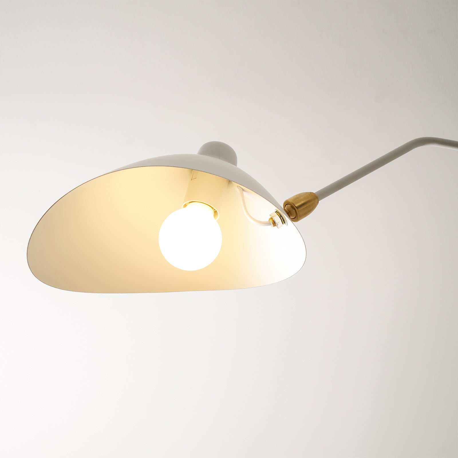 Mid-Century Modern Spider Ceiling Lamp — 3 Adjustable Brass Arms, Independent Articulation