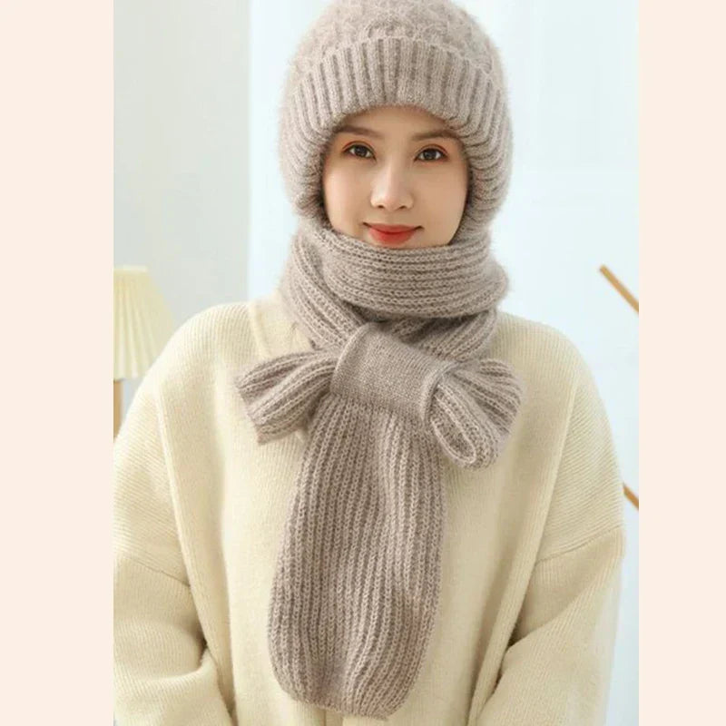 Women's Knitted Hat and Scarf Set — Cozy All-in-One Winter Wear