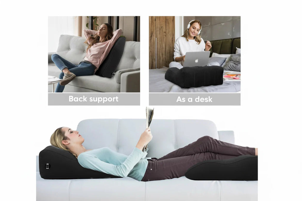 Inflatable Leg Elevation Wedge Pillow — 45-Degree Angle, Swelling Relief